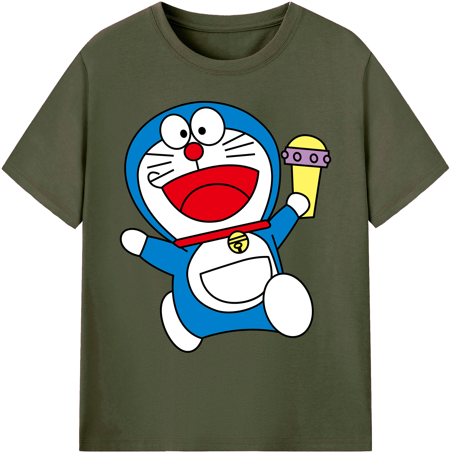 （画像用） ドラえもん Doraemon 綿100％ メンズ半袖Tシャツ｜肌触りやわらか＆通気性